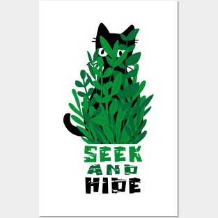 Seek and Hide Cat Posters and Art